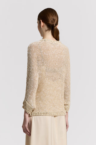 Cotton and sequin sweater