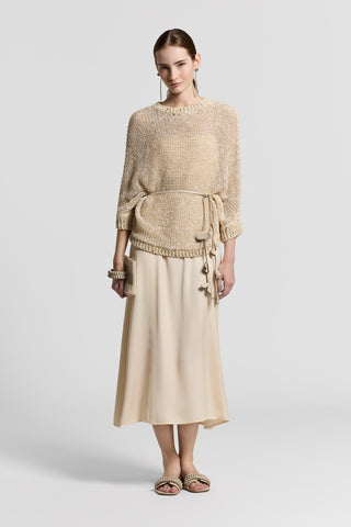 Cotton and sequin sweater