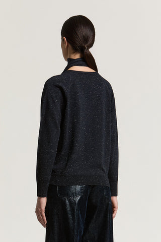 Pullover aus Wolle, Viskose und Lamé