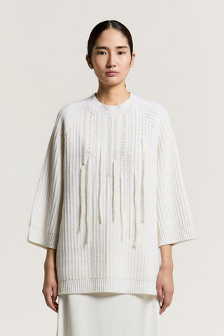 Wool, silk and cashmere sweater