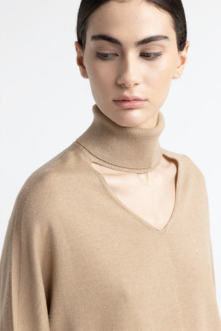 Wool and viscose V neck sweater  