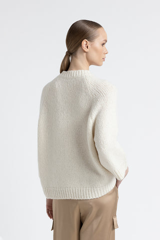 Embroidered alpaca and wool sweater  