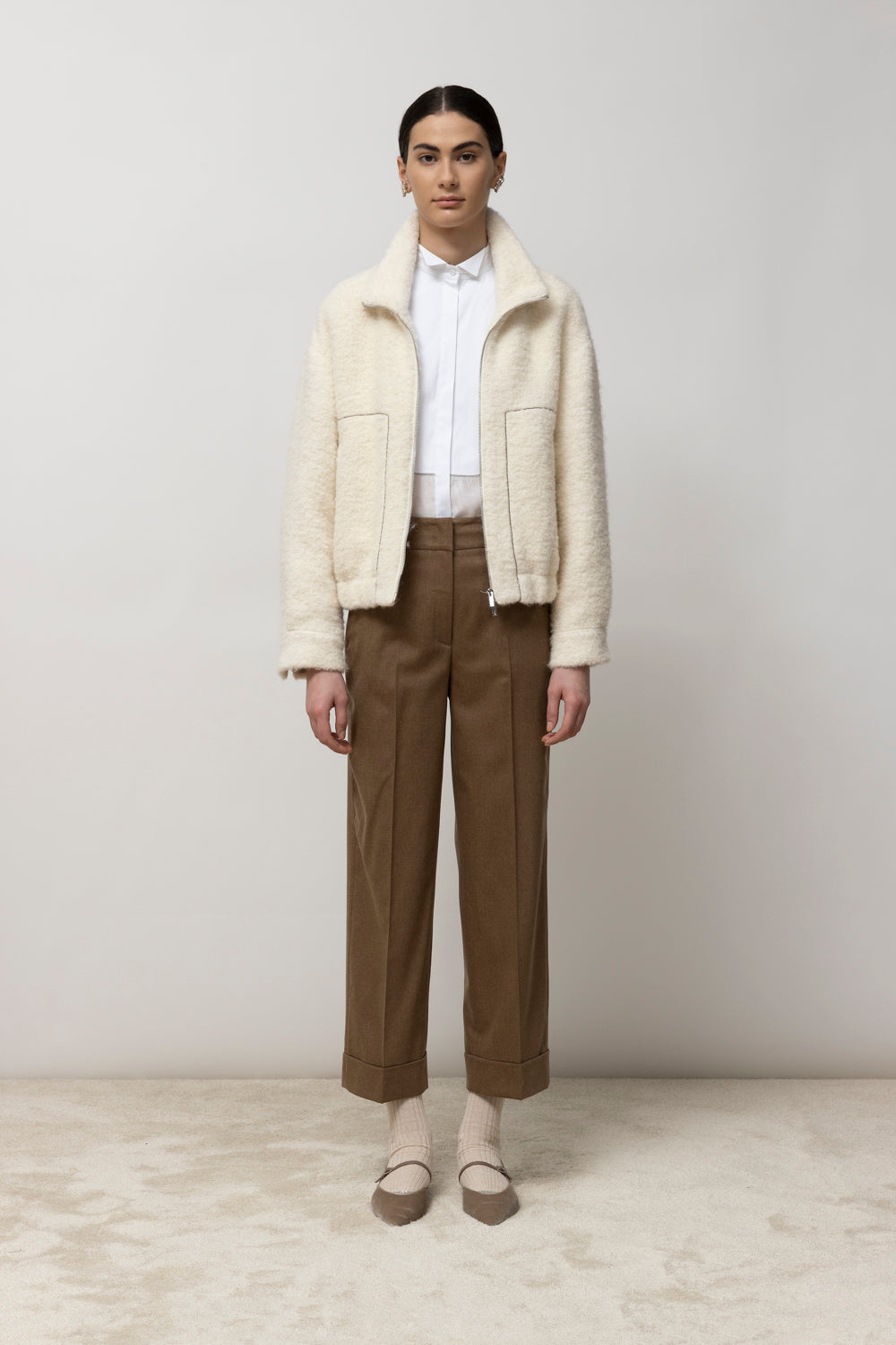 【関税込み】PESERICO Wool and cashmere trousers Wool and cashmere carrot trousers | Peserico