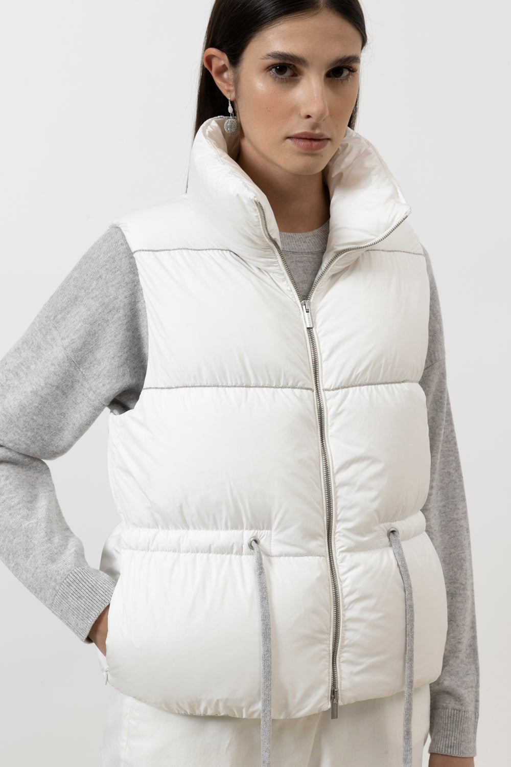 Down sleeveless jacket online