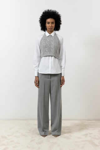 Cotton poplin shirt with sequins  