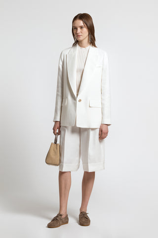 Pure linen gabardine blazer