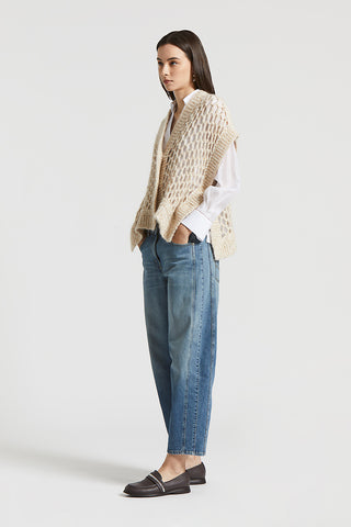 Cotton and organza poplin shirt