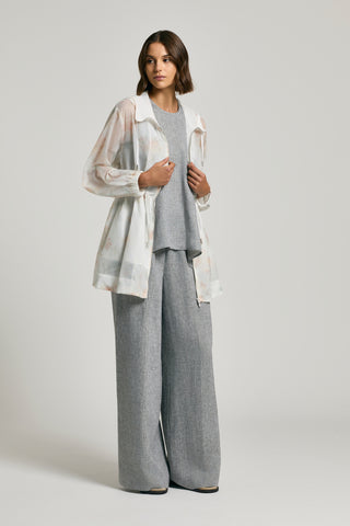 Lightweight pure linen canvas trousers