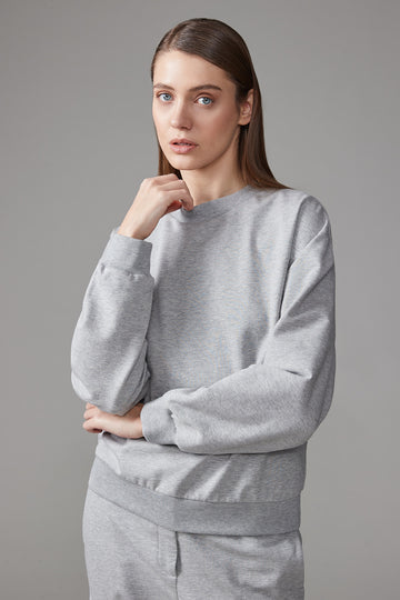 Brushed cotton crewneck sweatshirt  