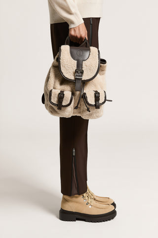 Faux fur backpack