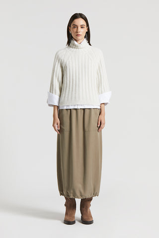 Stretch cotton poplin shirt