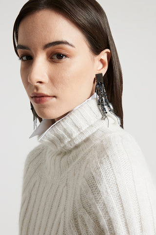 Alpaca-yarn jumper with cashmere, silk and wool