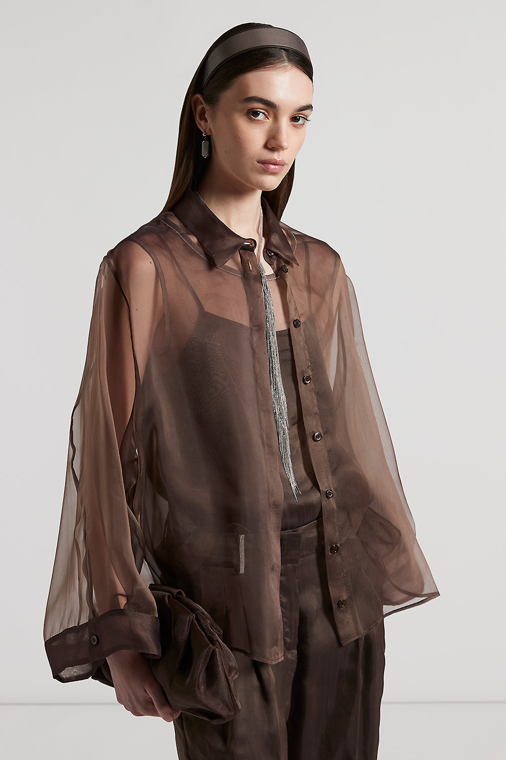 【PARTIMENTO】 Organza 2PK Half Shirts /追跡付 Cotton Organza Pintuck Sleevelss Top | Pasand by ne Quittez