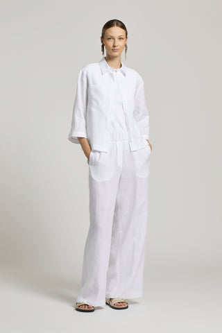 Pure linen palazzo trousers