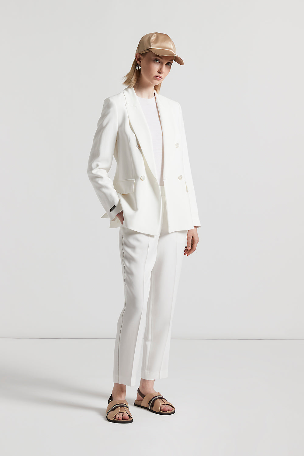 ジャケット PESERICO SS25 Stretch viscose cady blazer (S01905 061) Stretch viscose cady blazer | Peserico