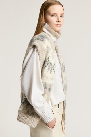 Wool, cashmere and mohair vest