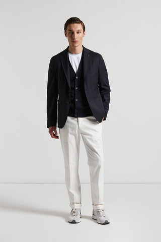 Stretch cotton gabardine chino trousers