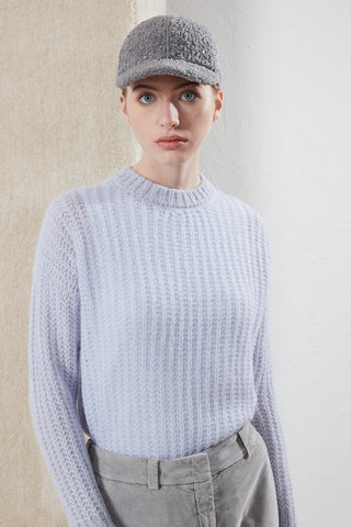 Alpaca and lurex crewneck sweater  