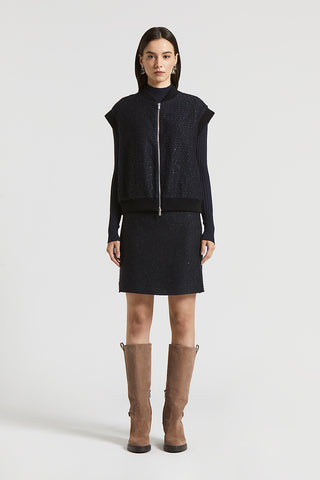 Cashmere and silk rib-knit jumper