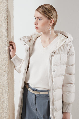 WR peachskin microfibre down jacket  