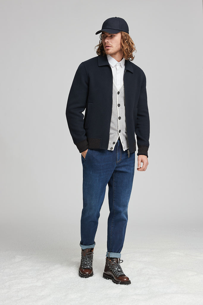 Double-face wool and cashmere jacket  