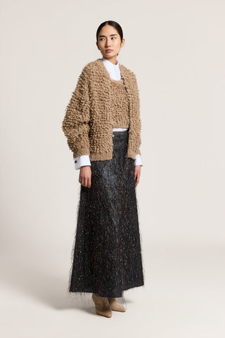 Bomber de lana, alpaca y lúrex
