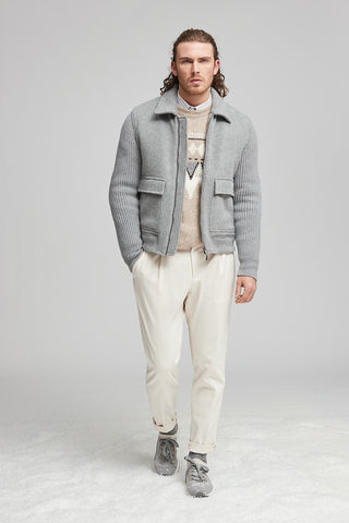 Double-face wool and cashmere jacket  