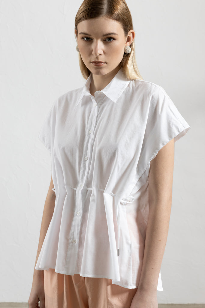 Semi-sheer pure cotton voile shirt  