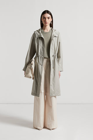 Technical cotton duster coat