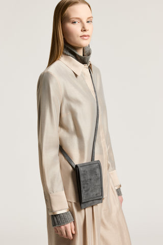 Porte-téléphone en cuir véritable