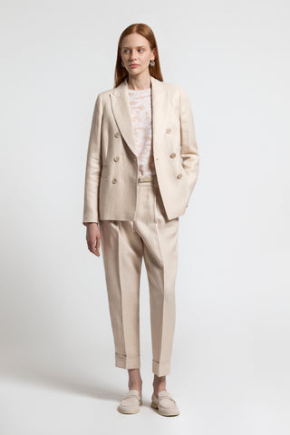 Pure linen gabardine blazer