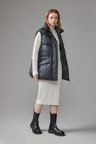 Goose down puffball vest  