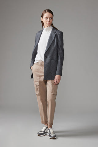 Gabardine cargo trousers  