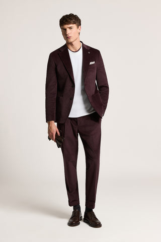 Single-breasted cotton corduroy jacket