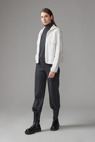 Wool, cashmere and lurex trousers  