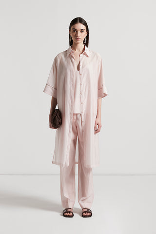 Organza palazzo trousers with darts