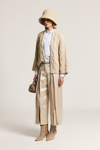 Cardigan aus Wolle, Alpaka und Pailletten