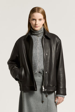 Alpaca, wool and mohair zip-up sweater