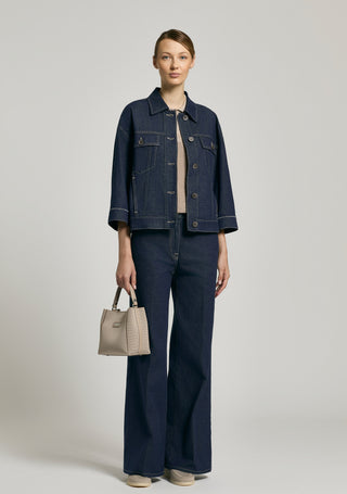 Jacke aus Baumwoll-Leinen-Twill