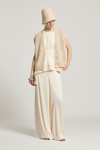 Satin crepon trousers