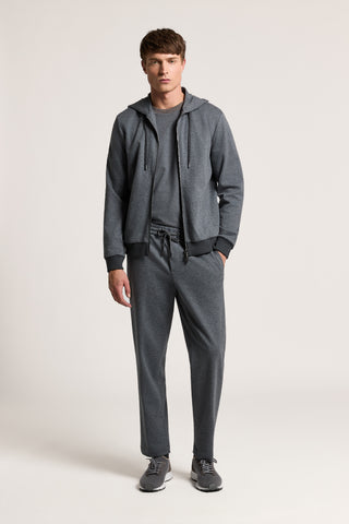 Pantalón «jogger» de interlock de mezcla de algodón