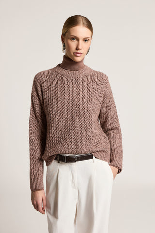 Alpaca, wool and cotton sweater