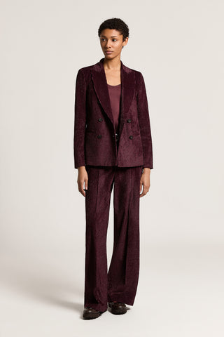Zweireihiger Blazer aus Fancy-Cordsamt