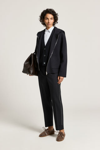Wool, silk and cashmere cardigan