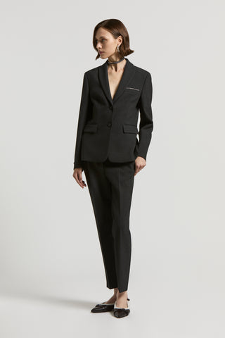 Double technical fabric blazer