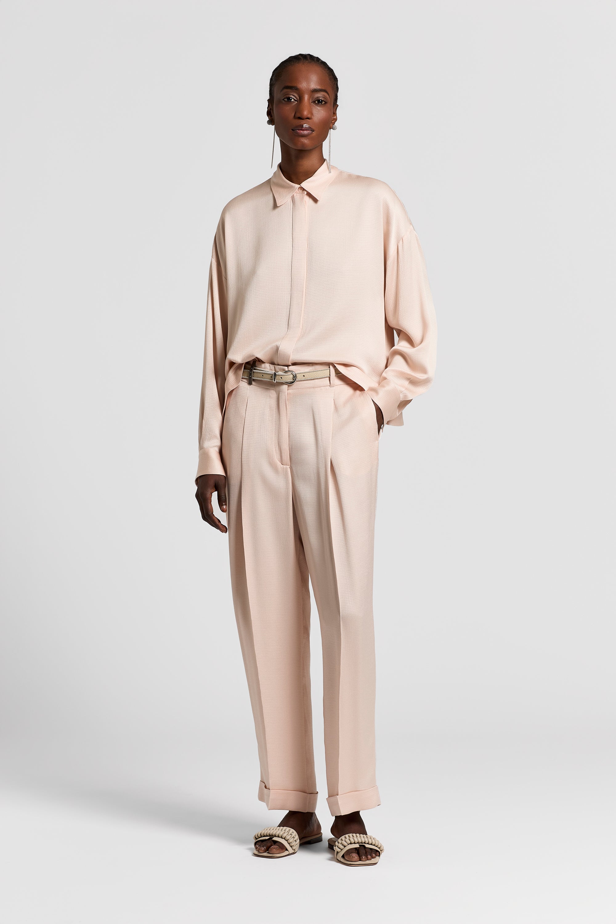 Viscose-blend satin shirt | Peserico