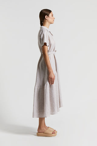 Linen midi dress