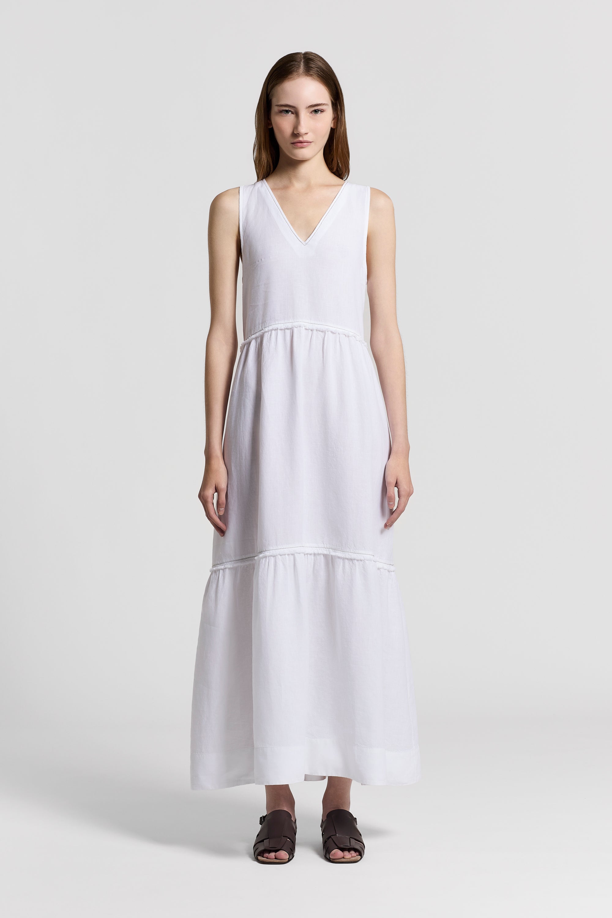 Linen canvas dress | Peserico