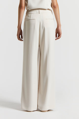 Technical crepe cady trousers