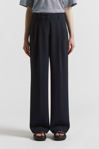 Technical crepe cady trousers